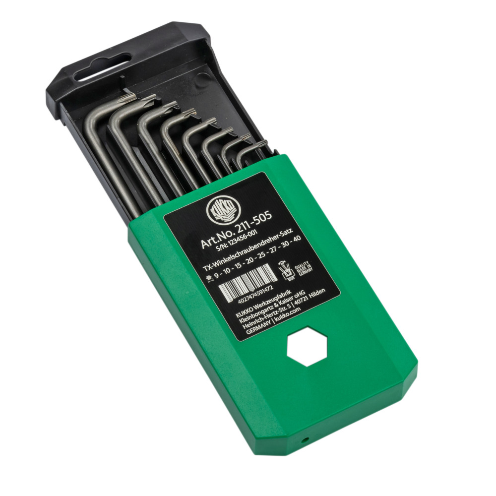 TORX®-Kugelkopf-Winkelschraubendreher-Satz, TX9-TX40, 8-teilig, lang Produktbild img1 L