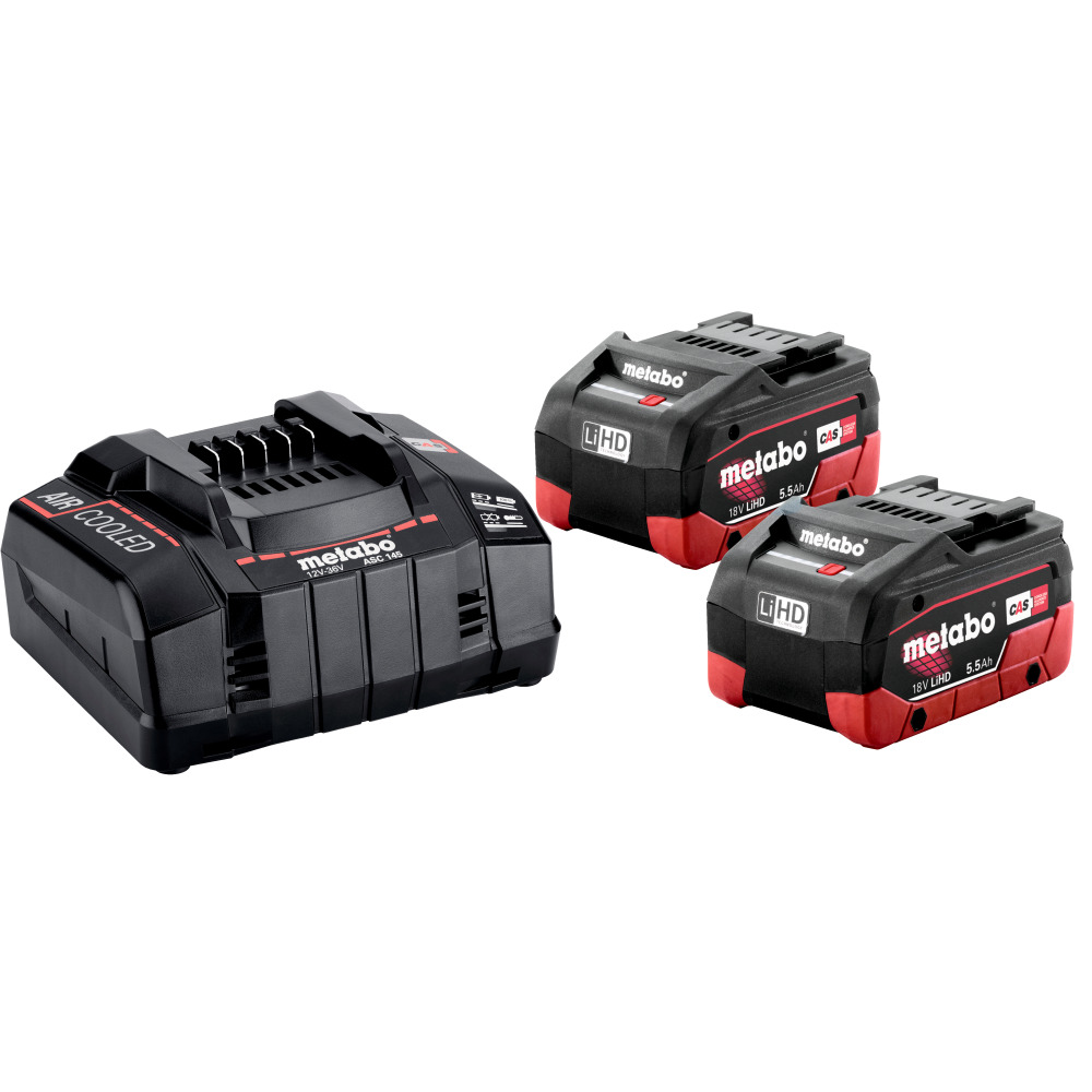 Akku-Pack Basis-Set 2x18V/5,5 Ah und Schnellladegerät ASC 145 Produktbild img1 L