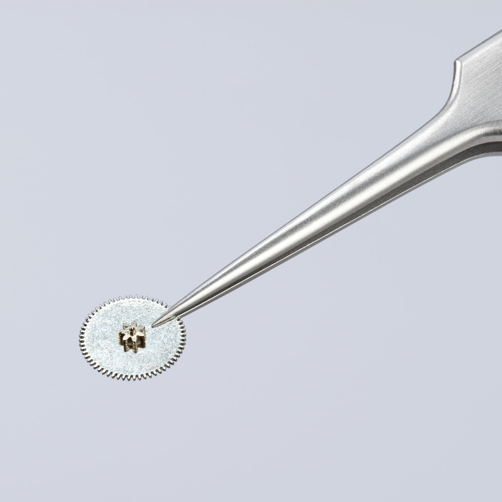 Knipex Präzisionspinzette nadelförmig, mattiert Produktbild img2 L