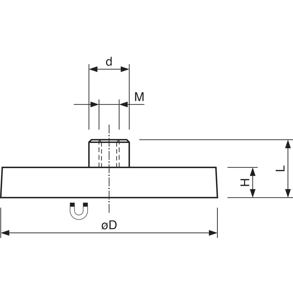 Flachgreifer aus Neodym verzinkt  Produktbild img2 L
