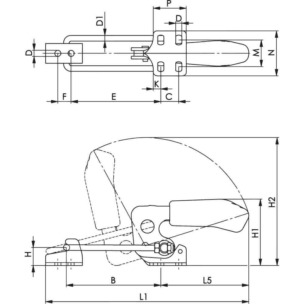 Verschlussspanner horizontal Produktbild img2 L