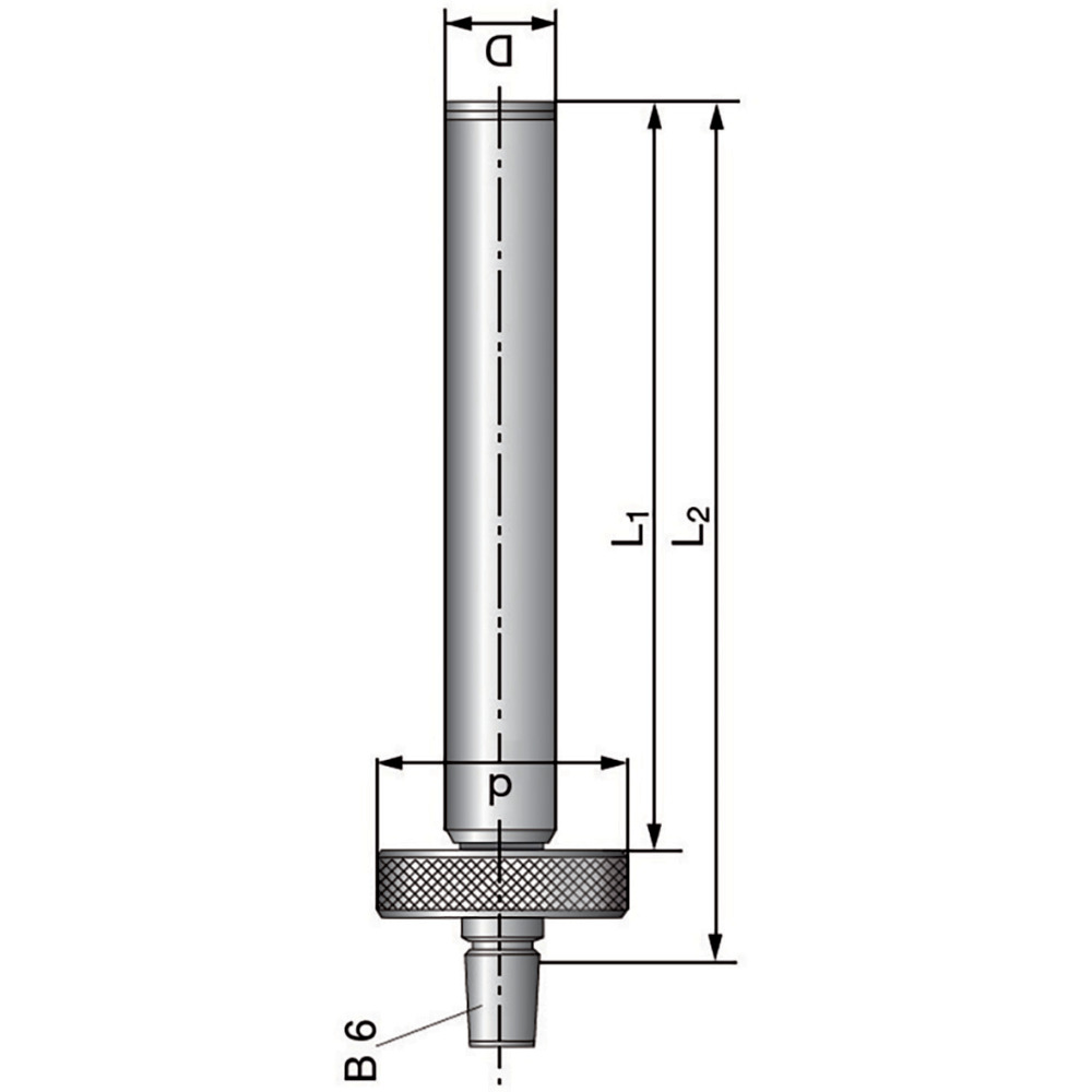 Feinbohrhilfe 13 mm zylindrisch Aufnahmekegel B6 Produktbild img2 L