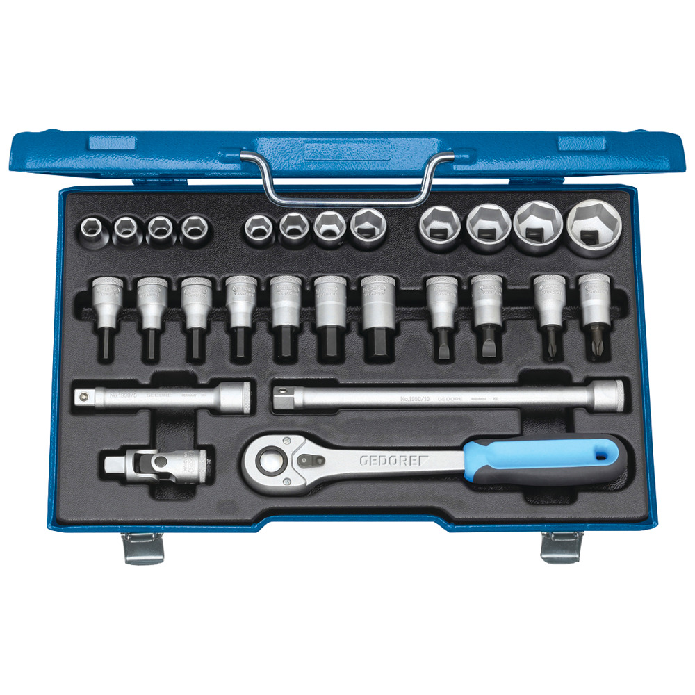 Gedore Steckschlüssel-Garn. 1/2"/Sechskanteinsätze Produktbild img1 L