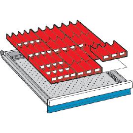 Einteilungsmaterial für Schubladen 27x36E, Mulden 3+4-teilig Produktbild