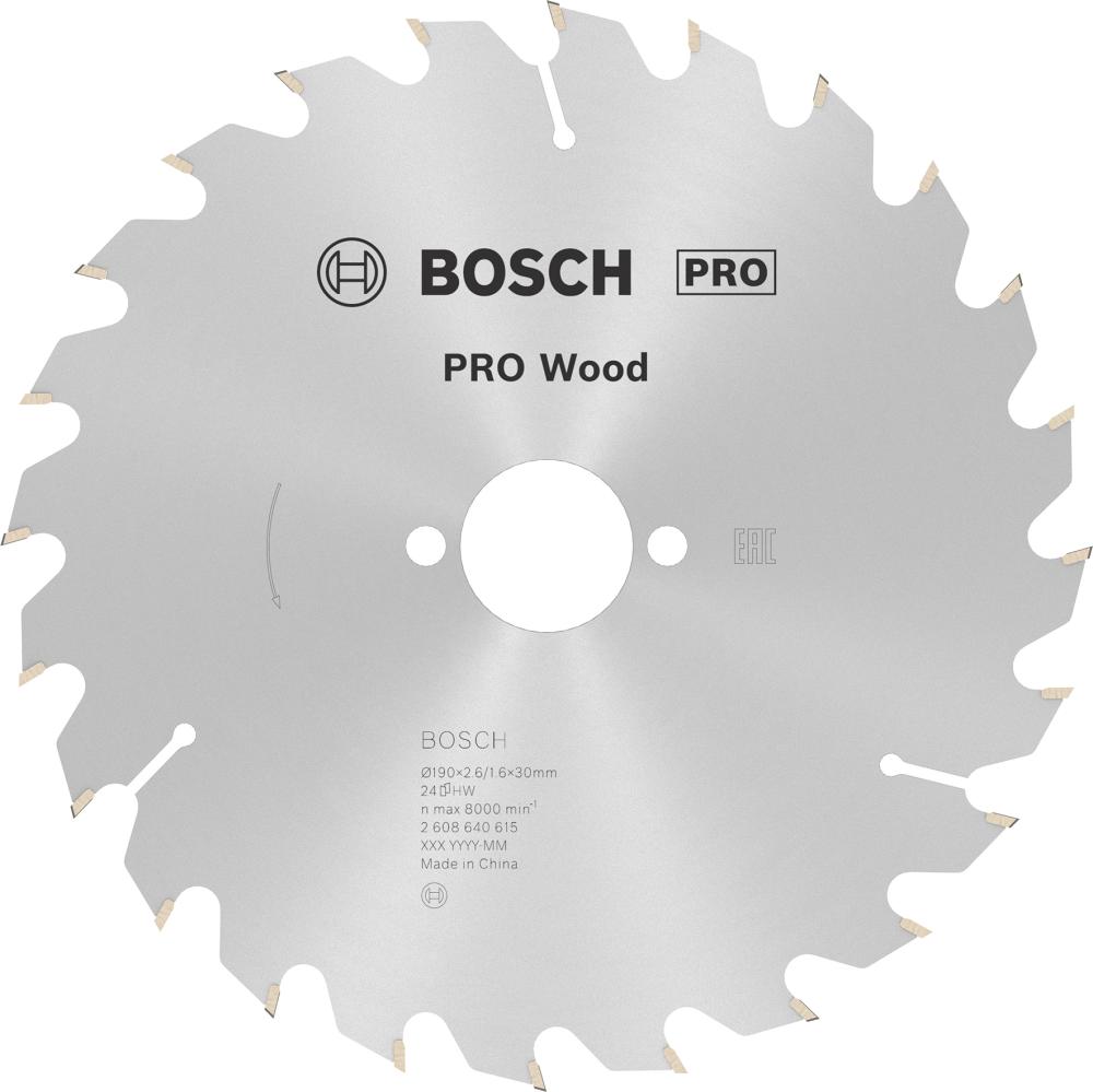 HM-Kreissägeblatt 190x2,6/1,6x30 24Z WZ BosVE à 1 Stück Optiline Wood BOSCH Produktbild img1 L
