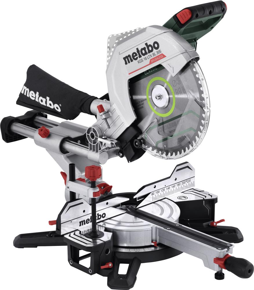 Akku-Kappsäge solo KGS 18 LTX BL 305 Metabo ohne Akku ohne Ladegerät Karton Produktbild img1 L