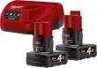 Akku-Starter Set M12 NRG-402 Milwaukee 2x12,0 V 4,0 Ah Ladegerät C12 C Karton Produktbild img1 S