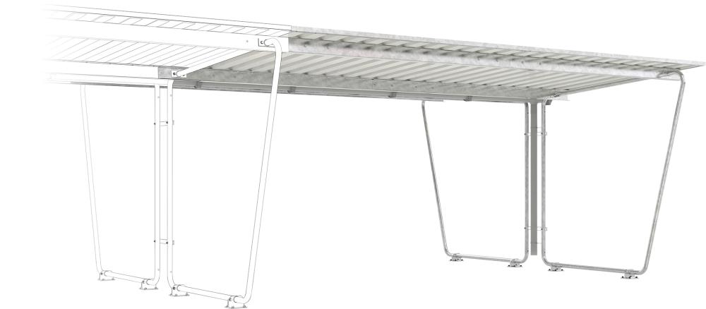 Überdachungssystem, Modell Siegen, Anbaueinheit, zweiseitig Produktbild img1 L