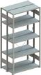 Steckregal META CLIP, doppelseitig, Fachlast 100 kg, verzinkt Produktbild img1 S