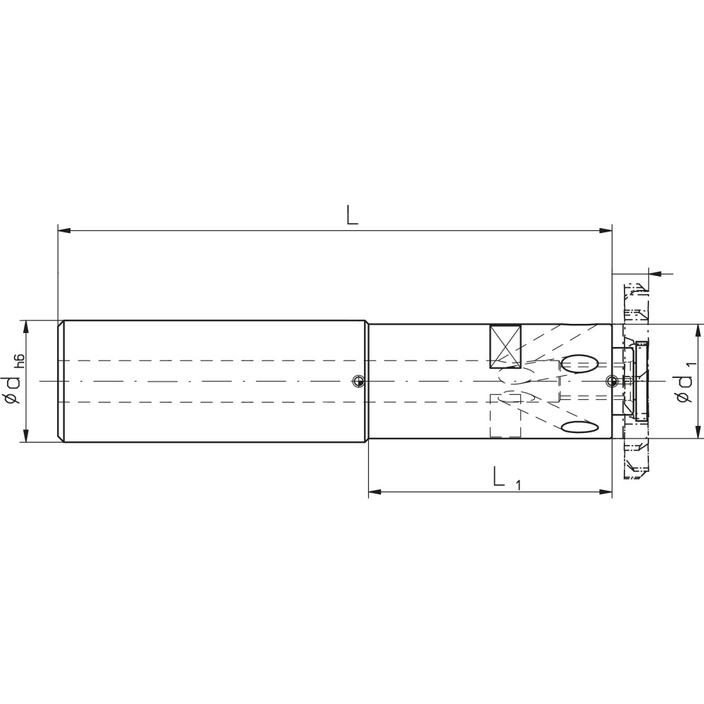 Grundhalter PolySAW/DeepMILL, zyl. DIN 1835 A Produktbild img2 L
