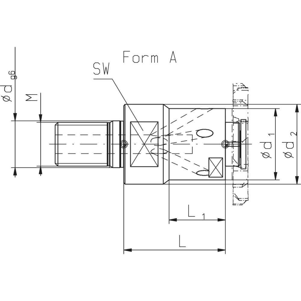 Fräskörper PolySAW/DeepMILL, Einschraubgewinde M16 Produktbild img2 L