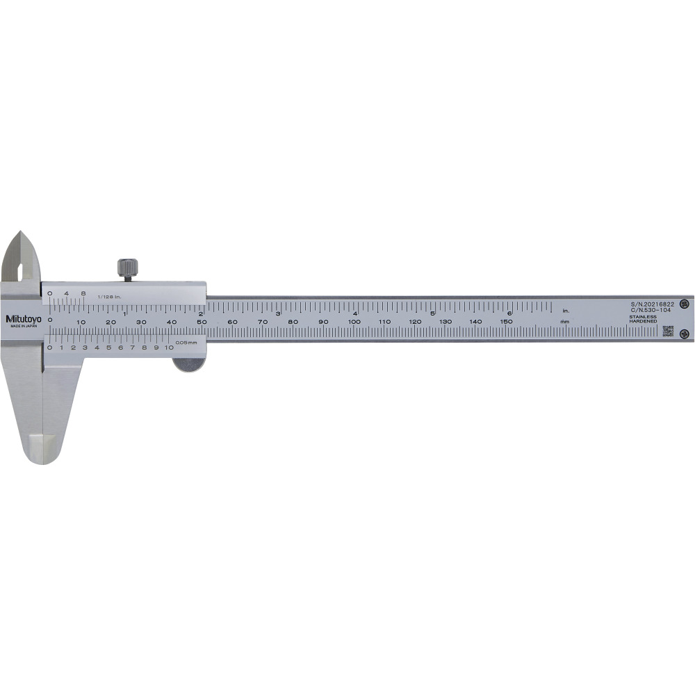 Nonius Messschieber Feststellschraube, mm/zoll, 0,05 mm, Mb 150 mm Produktbild img1 L