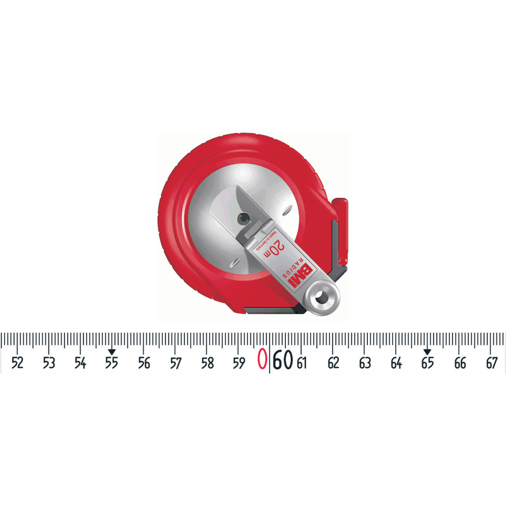 Kapselbandmaß Radius 501, Stahl, weiß lackiert Produktbild img1 L