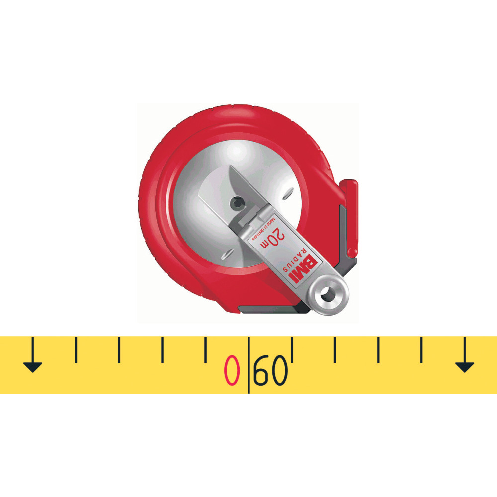 Kapselbandmaß Radius 520, Kunststoff, gelb Produktbild img1 L