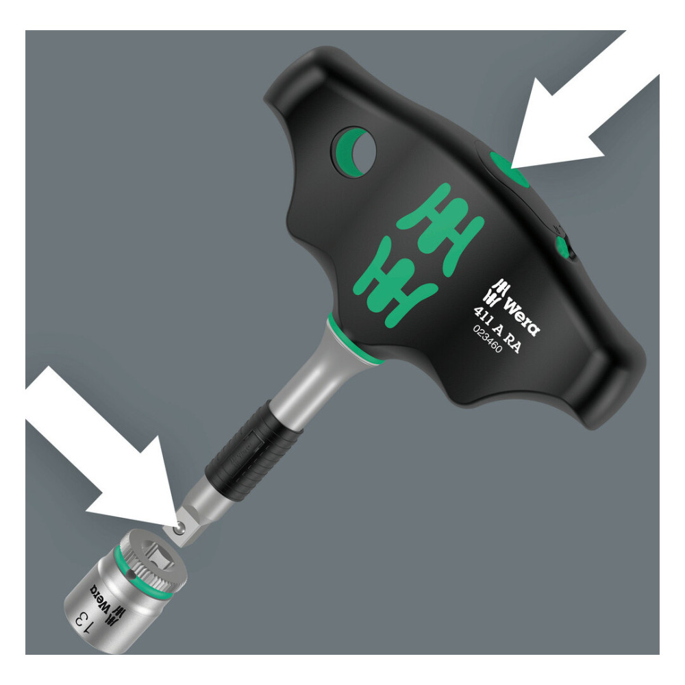 Quergriff-Adapterschraubendreher mit Ratschenfunktion 1/4"x45 mm  Produktbild img3 L