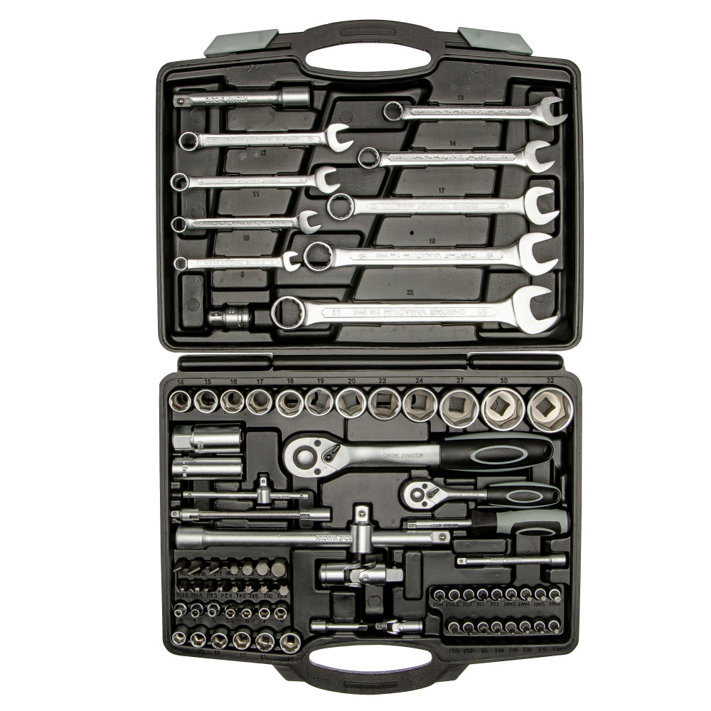 Schraub-Werkzeuggarnitur 1/4 Zoll und 1/2 Zoll, 82-teilig Produktbild img1 L