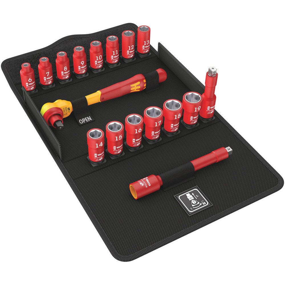 VDE-Zyklop-Knarrensatz 3/8", 17-teilig, mit Umschalthebel Produktbild img1 L