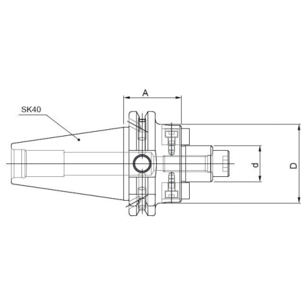 Messerkopf-Aufnahmedorn DIN 69871 Produktbild img2 L