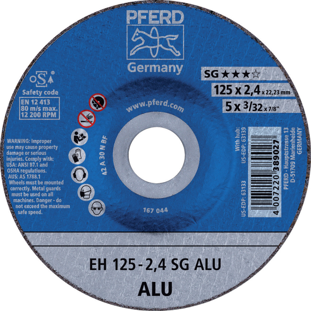 Trennscheibe für Alu/NE-Metalle, gekröpft, Ø 115 x 2,4 mm Produktbild img1 L