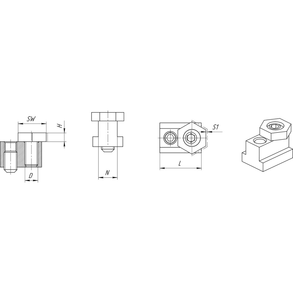 Exzenter-Spannklemmen für T-Nuten Produktbild img3 L