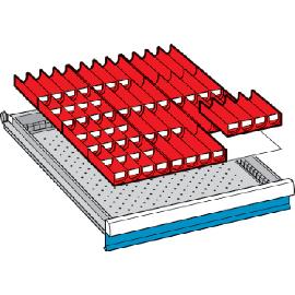 Einteilungsmaterial für Schubladen 27x36E, Mulden 4-teilig Produktbild