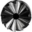 HM Hochleistungsfrässtift INOX Zyl.  ZYAS stirn Ø 12x25 mm Schaft-Ø 6 mm HICOAT Produktbild img2 S