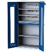 Akku-Ladeschrank 1.950x1.000x500 Sichtfenster, RAL7035/5010 Produktbild img1 S