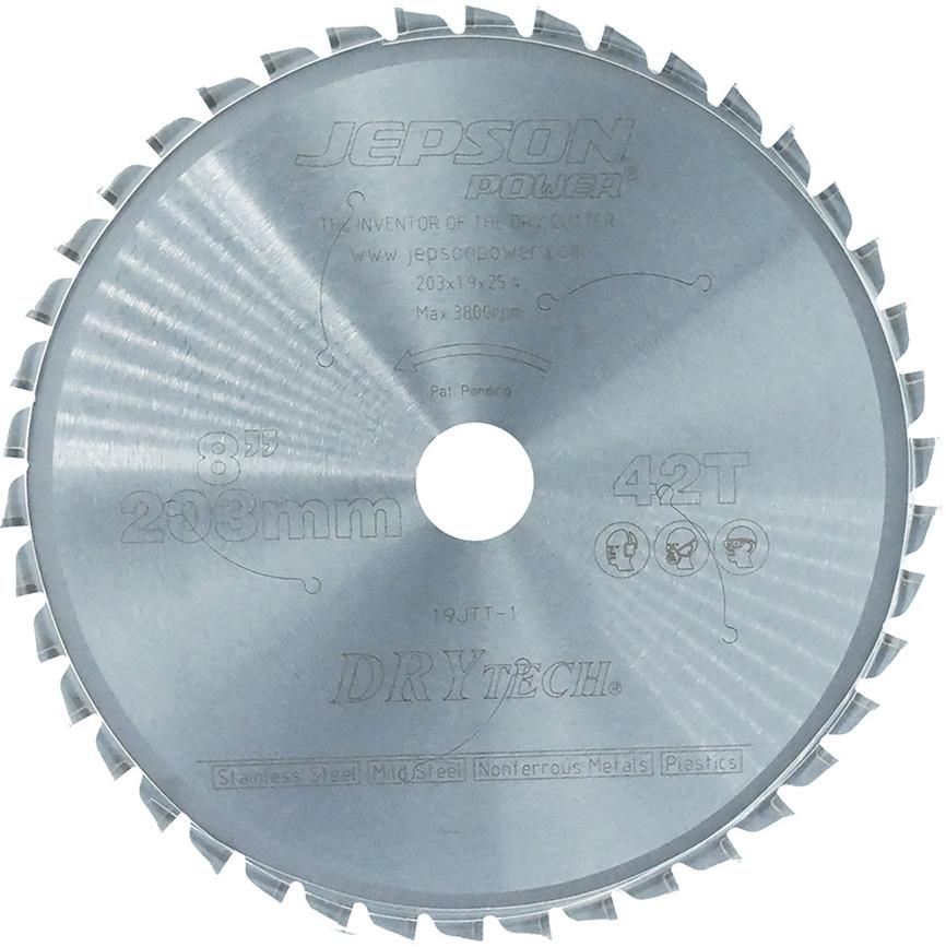HM-Sägeblatt Drytech D=203x25,4x1,9mm 42Z für Stahl u. Inox Jepson Produktbild img1 L