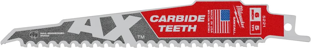 Säbelsägeblatt Demontage THE AX HM-bestückt 150 x 5 mm (5 TPI) Milwaukee Produktbild img1 L