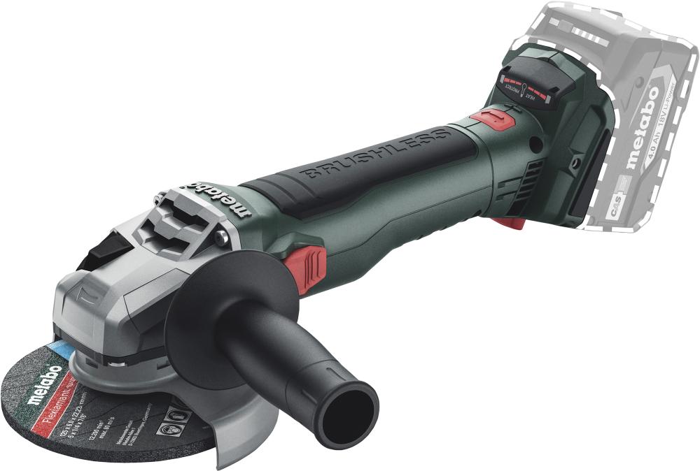 Akku-Winkelschleifer soloW 18 LT BL 11-125 Metabo ohne Akku ohne Ladegerät metaBOX Produktbild img1 L