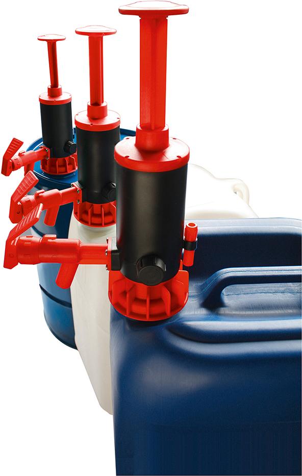 Kunststoffhandpumpe JP-07 rot, für alkalische Medien Produktbild img1 L