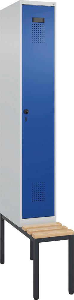 Garderobenschrank Evolo PLUS mit Sitzbank mit Holzleisten Produktbild img1 L