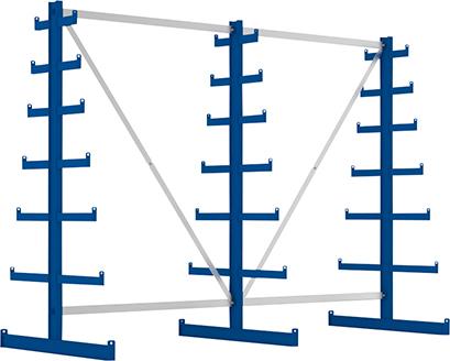 Langgutregal META ATLAS ST, doppelseitig Produktbild img1 L