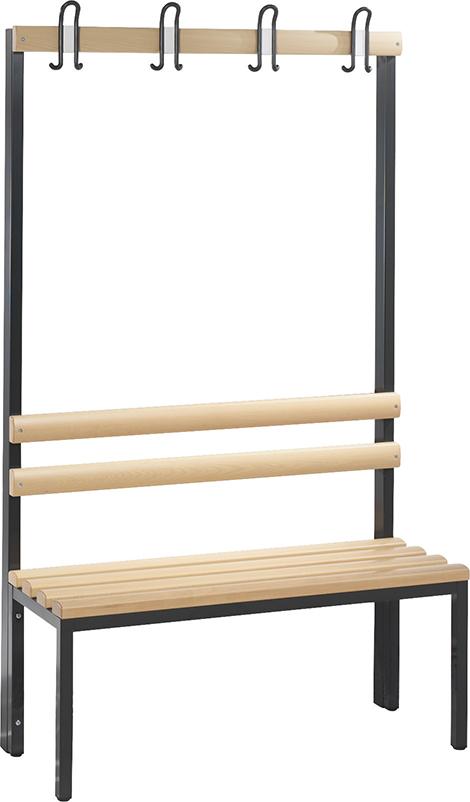 Einseitige Garderobenbank, Holzleisten Produktbild img1 L