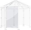 Seitenwand ESG-Sicherheitsglas für Achteckpavillion Produktbild img1 S