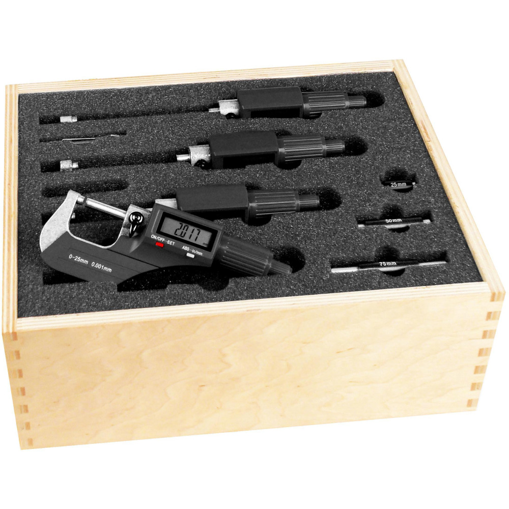 Digitaler Bügelmessschrauben-Satz, 4-tlg., Mb 0-100 mm Produktbild img1 L