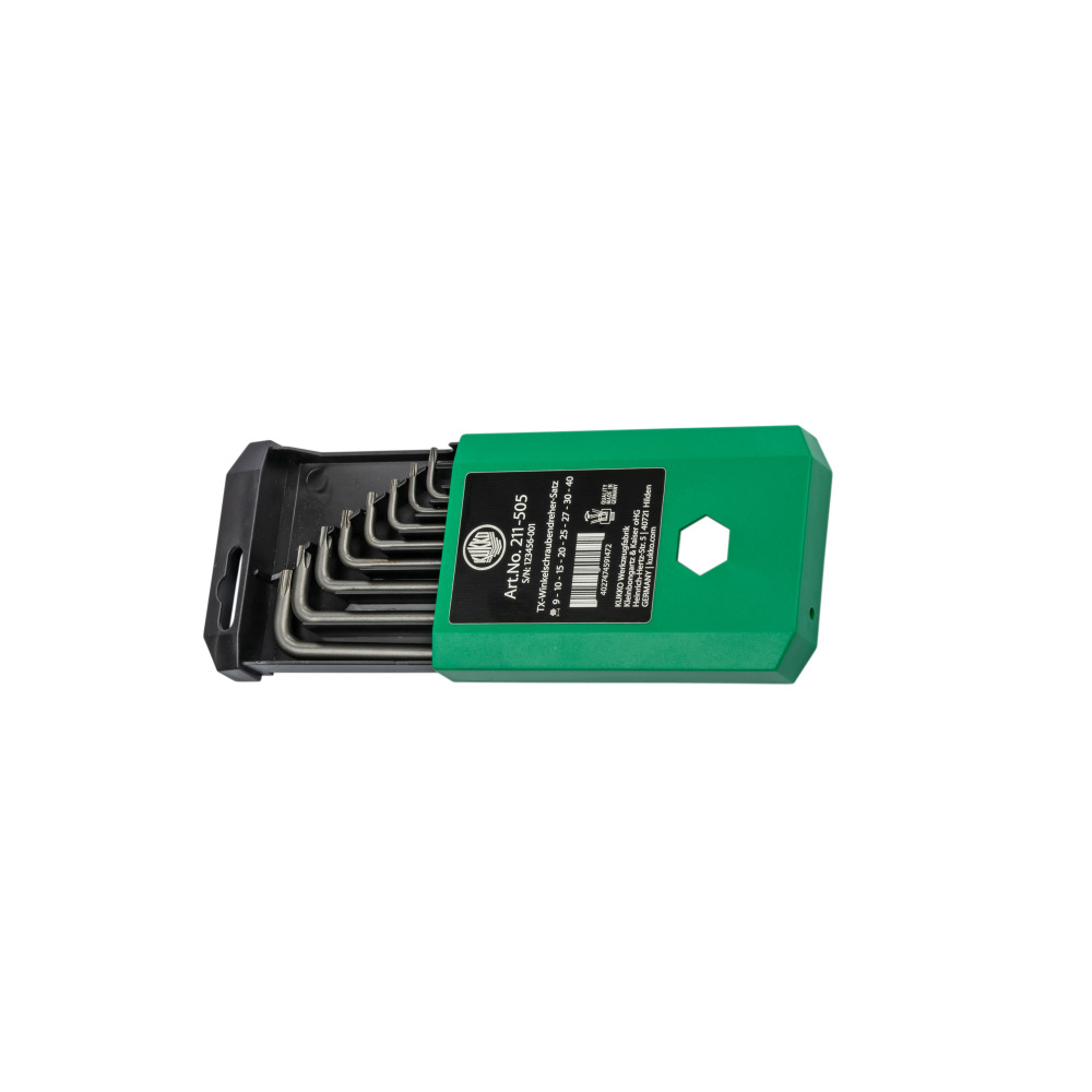 TORX®-Kugelkopf-Winkelschraubendreher-Satz, TX9-TX40, 8-teilig, lang Produktbild img1 L