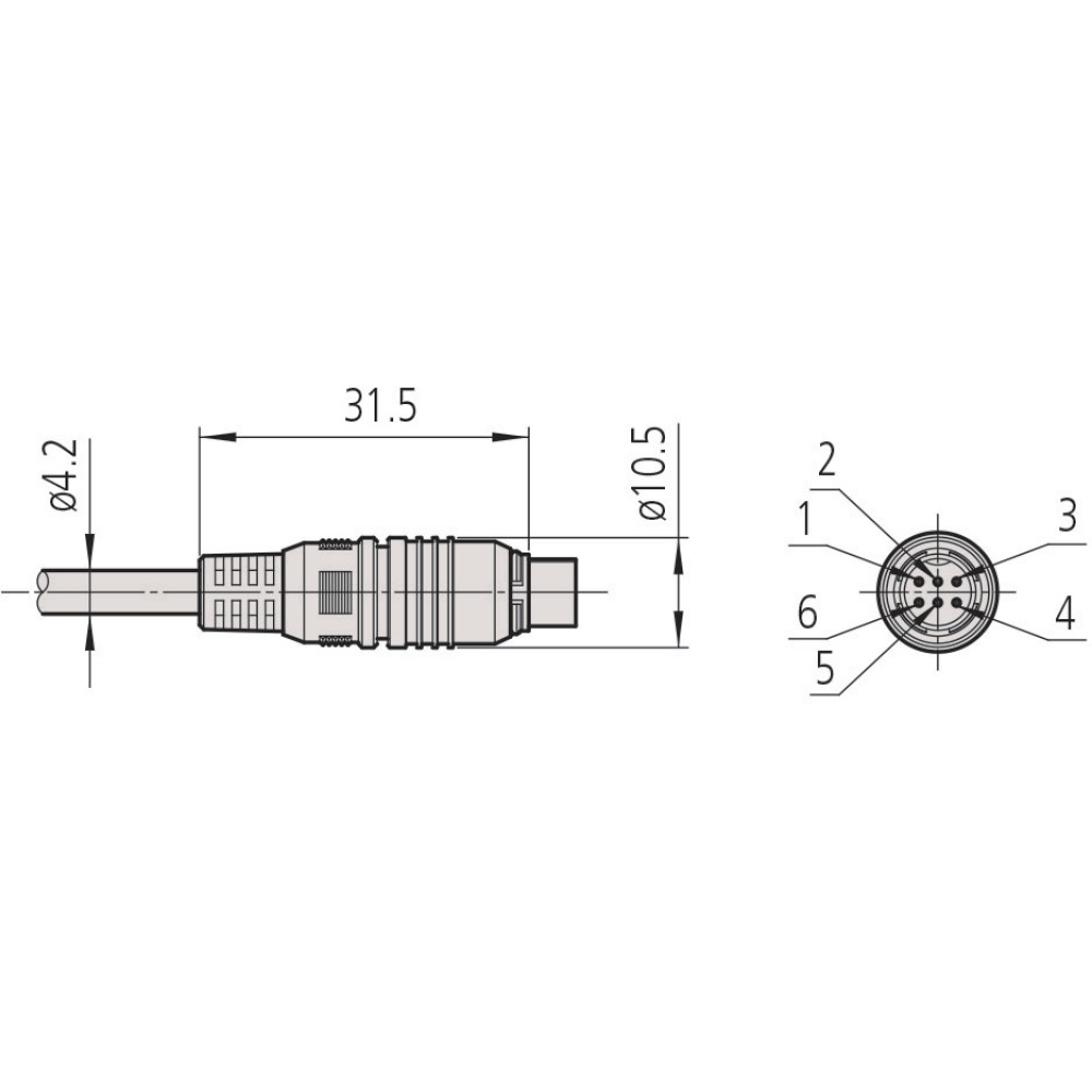 Signalleitung Form E, rund 6-Pin Produktbild img3 L