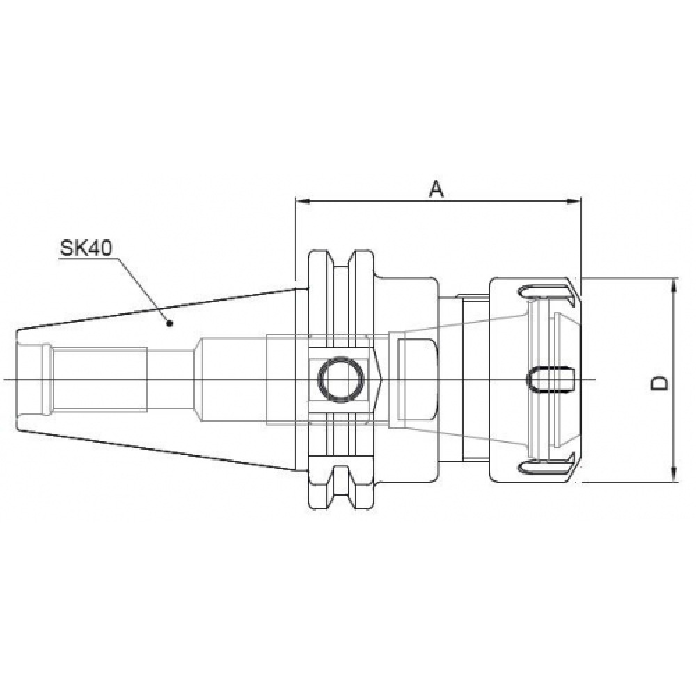 ER-Spannzangenfutter DIN 69871 SK28x70x42 mm Produktbild img2 L