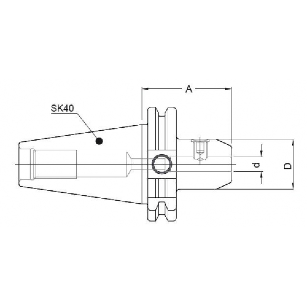 Weldon-Flächenspannfutter kurz Produktbild img2 L