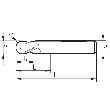 Kopierfräser Vollradius, VHM, HSC, lang (Typ 3854) Produktbild img3 S