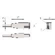 Signalleitung Form F, flach-gerade Produktbild img3 S