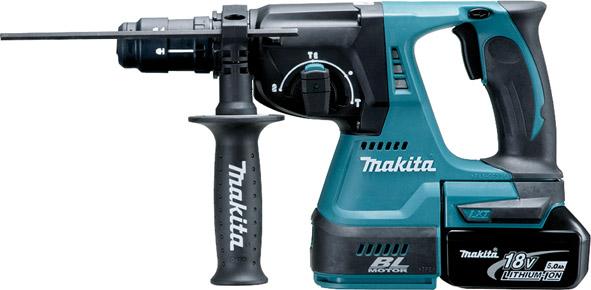 Akku-Kombihammer LXT DHR243RTJ Makita 2x18,0V 5,0 Ah Ladegerät DC18RC MAKPAC Produktbild img1 L