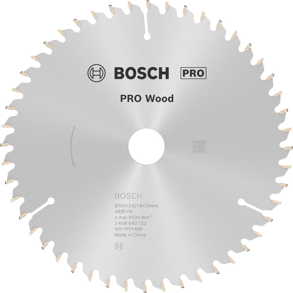 HM-Kreissägeblatt 160x2,6/1,6x20 48Z WZ BosVE à 1 Stück Optiline Wood BOSCH Produktbild img1 L