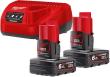 Akku-Starter Set M12 NRG-602 Milwaukee 2x12,0 V 6,0 Ah Ladegerät C12 C Karton Produktbild img1 S