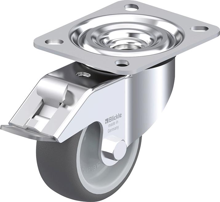 Stahlblech-Lenkrolle mit Feststeller, Typ L-PATH Produktbild img1 L