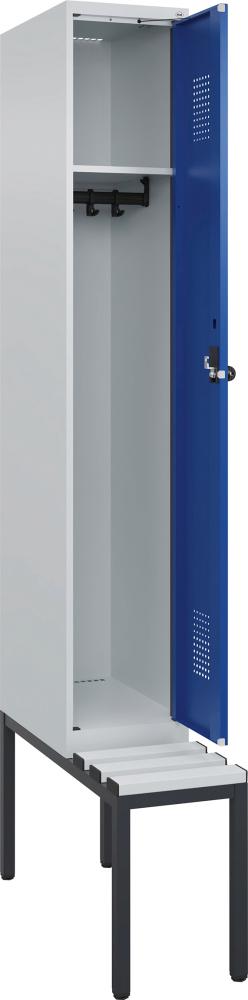 Garderobenschrank Evolo PLUS mit Sitzbank mit Kunststoffleisten Produktbild img1 L