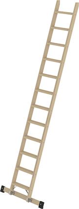 Holz-Anlegeleiter 12 Stufen mit Traverse Leiterlänge 3,16 m Arbeitshöhe bis 4,11 m Produktbild img1 L