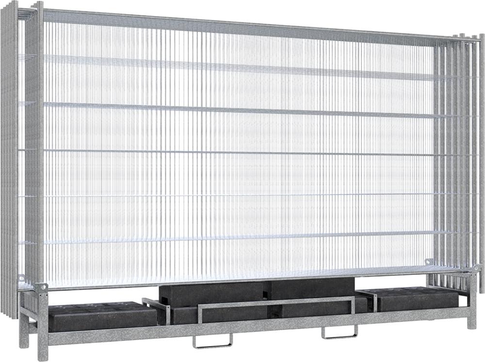 Bauzaunset Twinpalette 10 Zaunmodule Produktbild img1 L