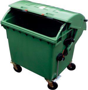Müllcontainer, Kunststoff,  mit Runddeckel Produktbild img1 L